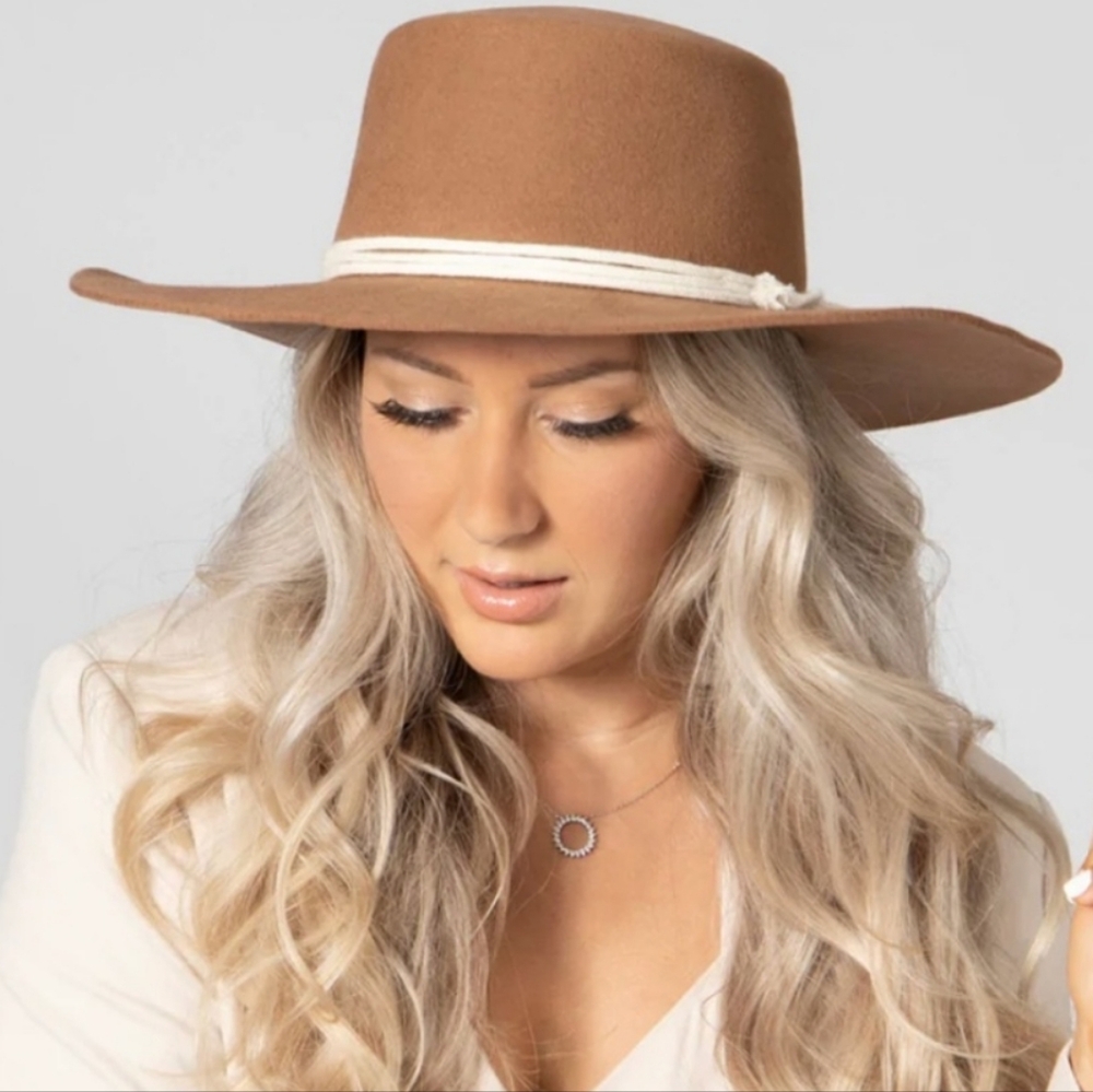 NWT Rope Rancher San Diego Hat Co x Anthro Wool Tan Hat  O/S